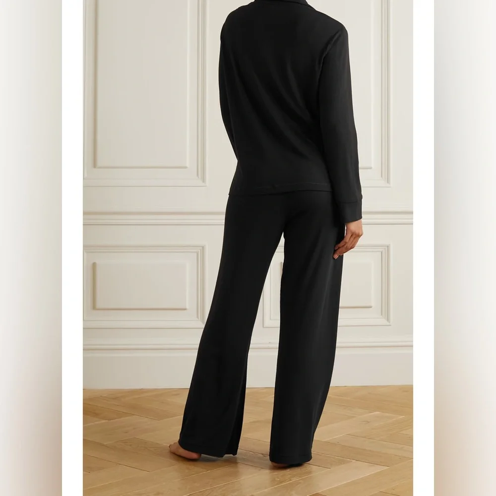 New SKIMS Soft Lounge Rib Sleep Set - Onyx black size small - Picture 2 of 14